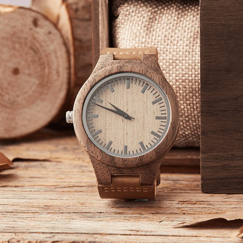 Maturelion Mens Personalized Engraved Wooden Watches