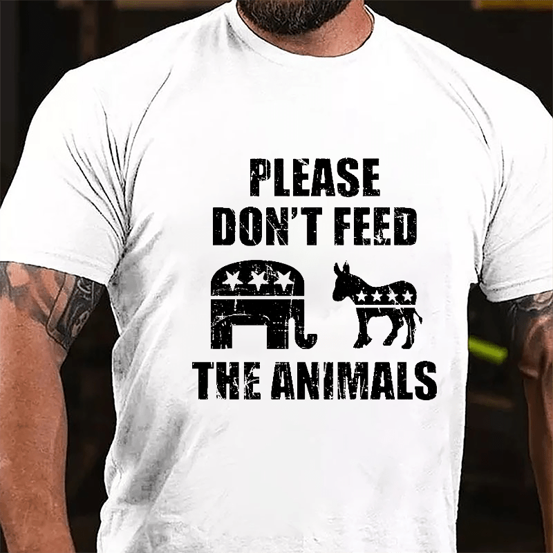 Please Don't Feed The Animals Cotton T-shirt