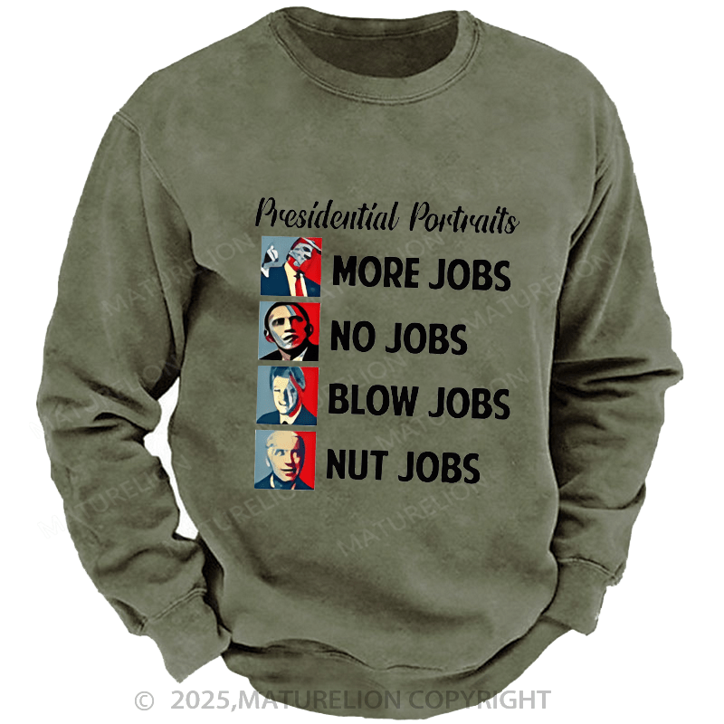 Maturelion Men's Sweatshirts Funny Political Sweatshirts Washed Sweatshirts