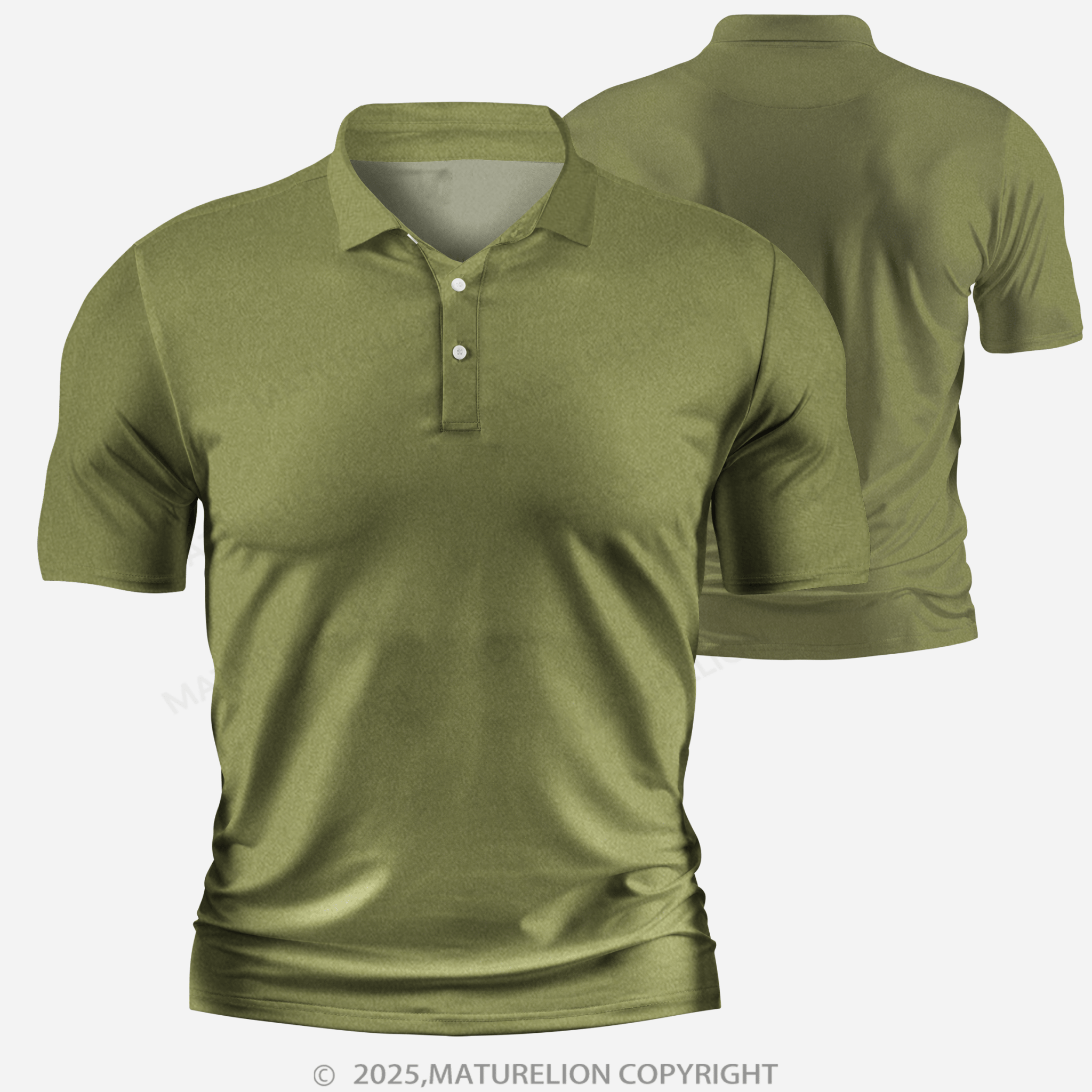 Maturelion Men's Polo Shirt Essential V-Neck Polo Shirt