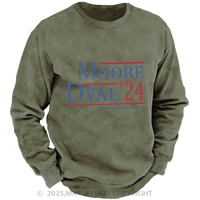 Maturelion Men's Sweatshirts Personalized Election Sweatshirts Washed Sweatshirts