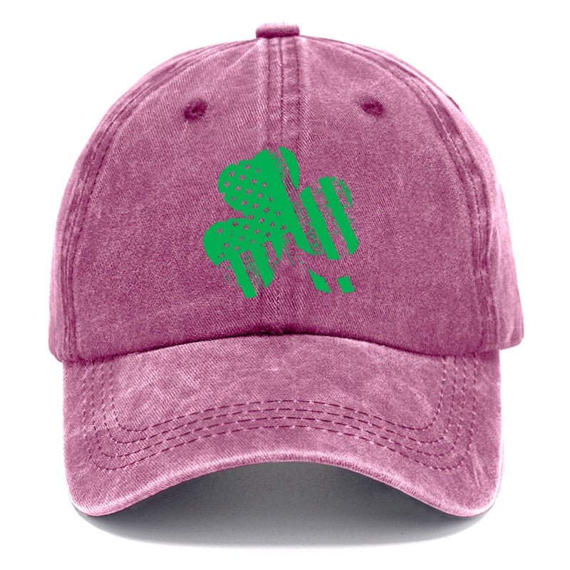 USA Flag Shamrock Print St. Patrick's Day Cap