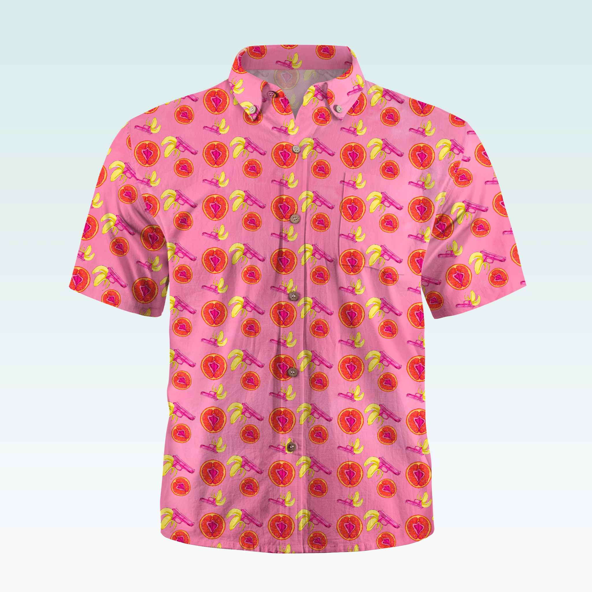 Maturelion Men's Hawaiian Shirt  Just Eat It Hawaiian Shirt