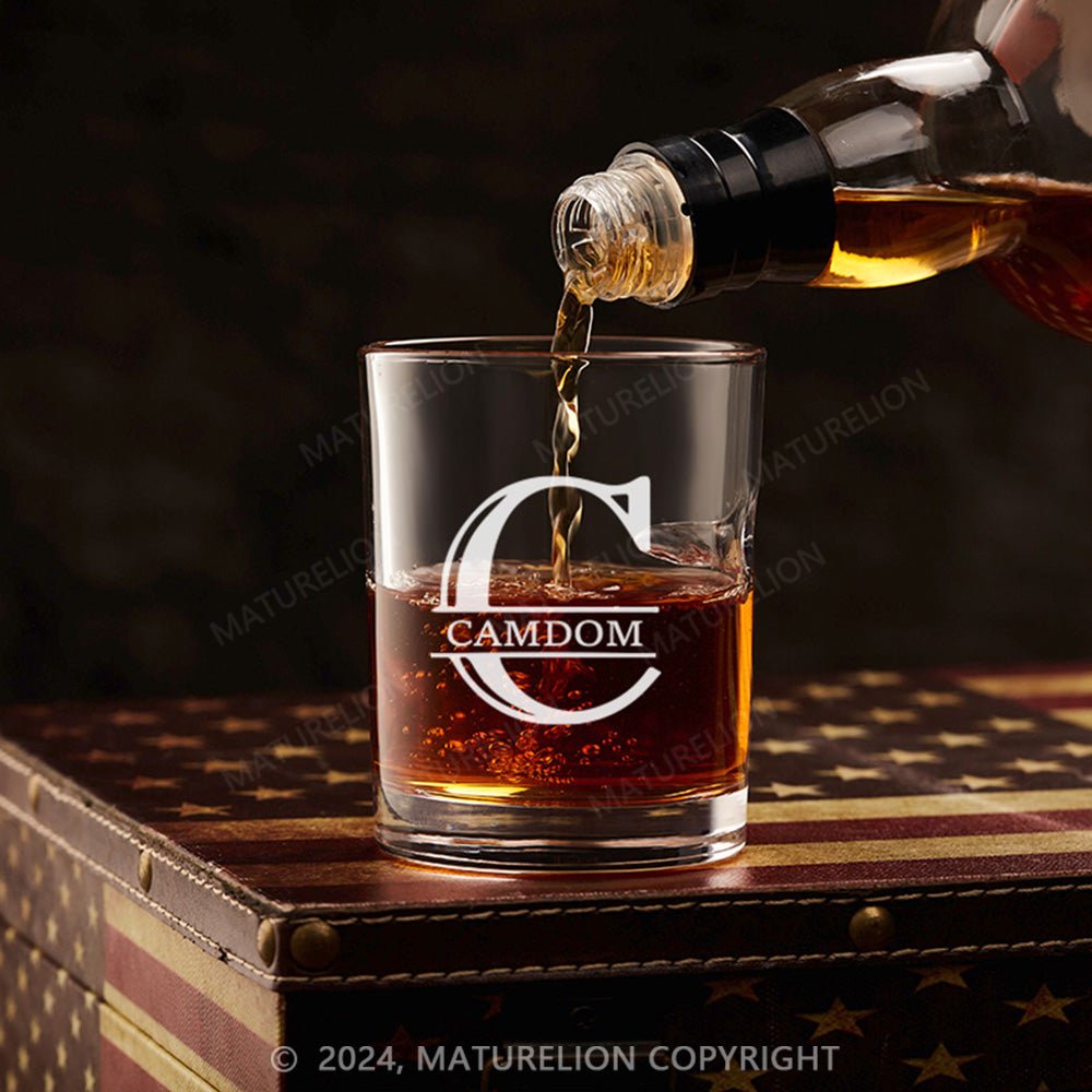 Maturelion Personalized Golf Ball in Whiskey Lowball Glass