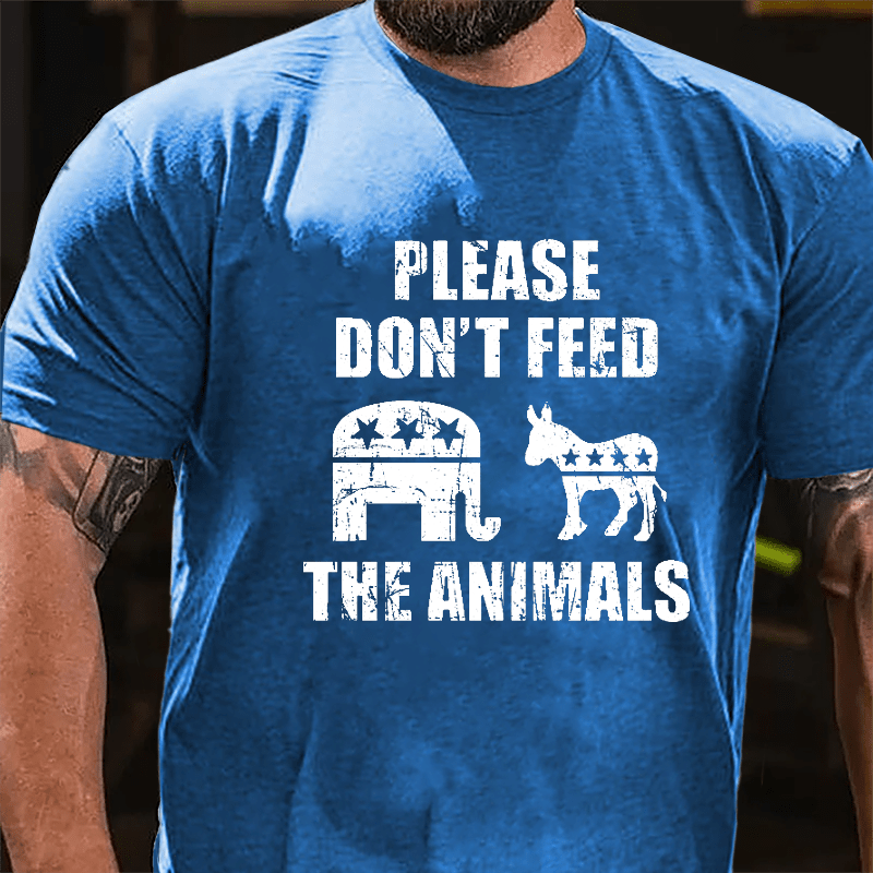 Please Don't Feed The Animals Cotton T-shirt