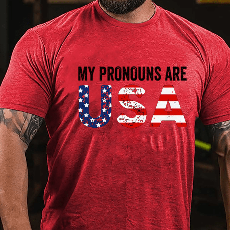 My Pronouns Are USA Cotton T-shirt