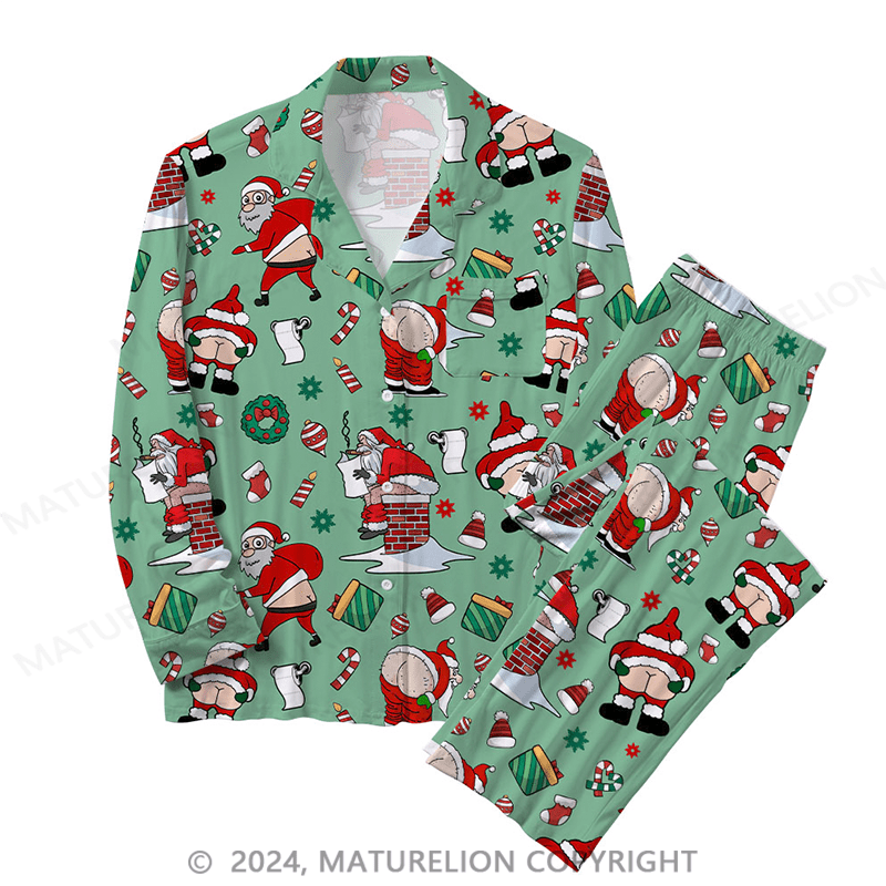 Maturelion Family Vintage Christmas Sleepwear