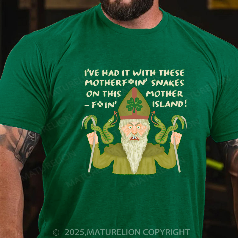 Maturelion St Patrick's T-shirt Funny Saint Patrick's Day Snakes Joke Irish Classic T-Shirt