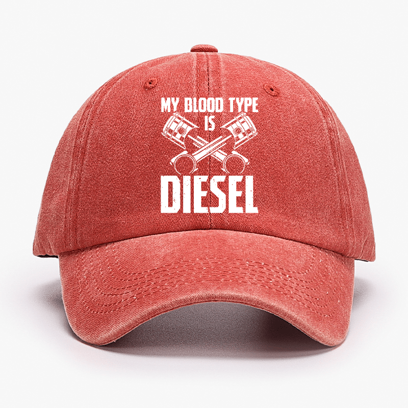 My Blood Type Is Diesel Posters Cap