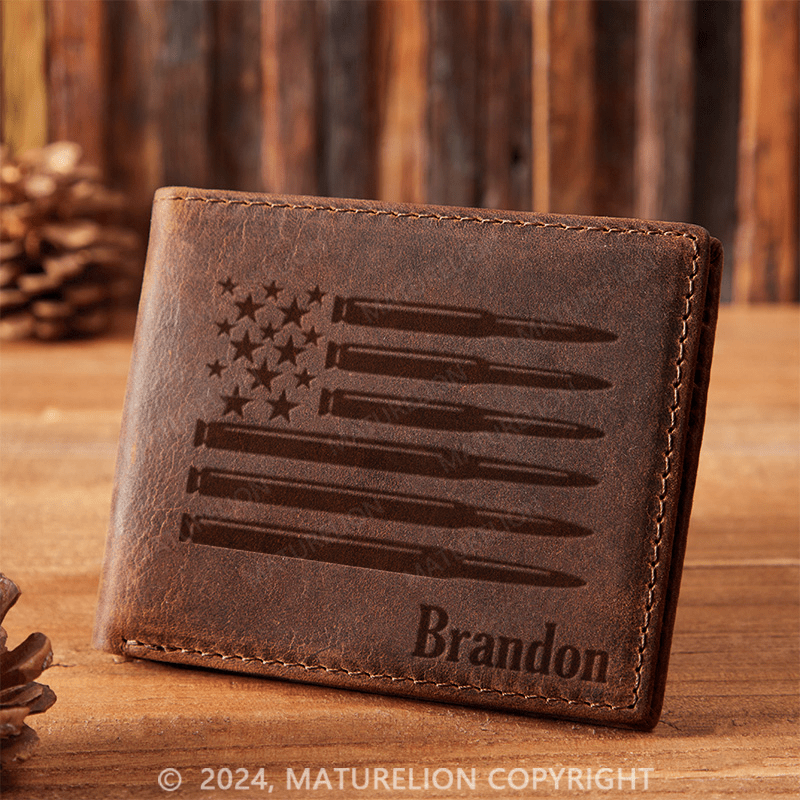 Maturelion Custom Leather Wallet for Men, Perfect Christmas Gift