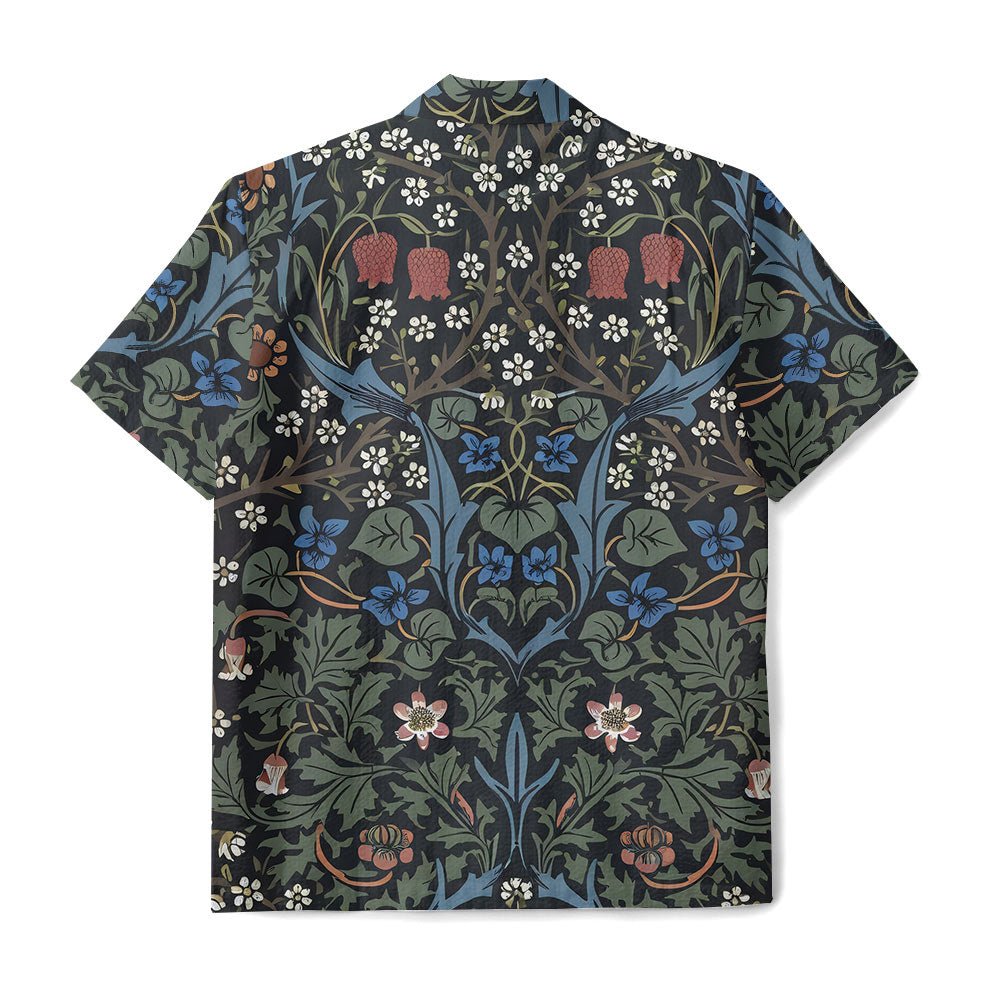 Maturelion William Morris Floral Pattern Print Hawaiian Shirt