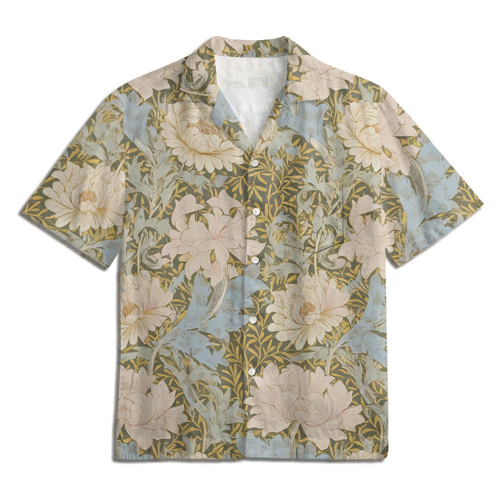 Maturelion Floral Botanical Mixed Print Hawaiian Shirt