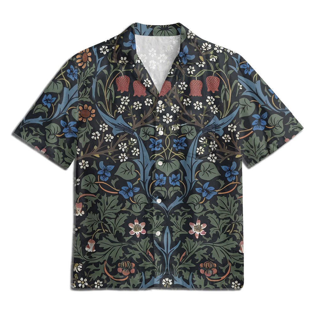 Maturelion William Morris Floral Pattern Print Hawaiian Shirt