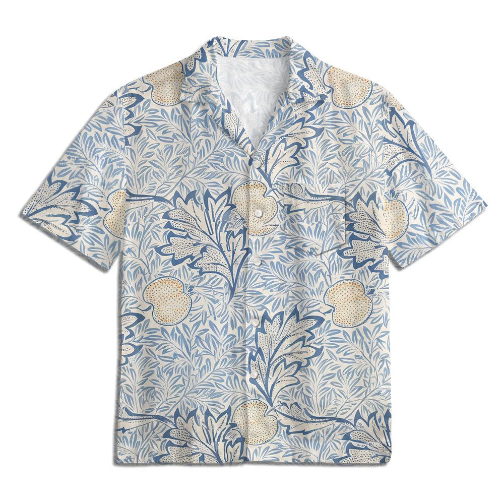 Maturelion Spring Summer Turn-Down Collar 3D Print Hawaiian Shirt