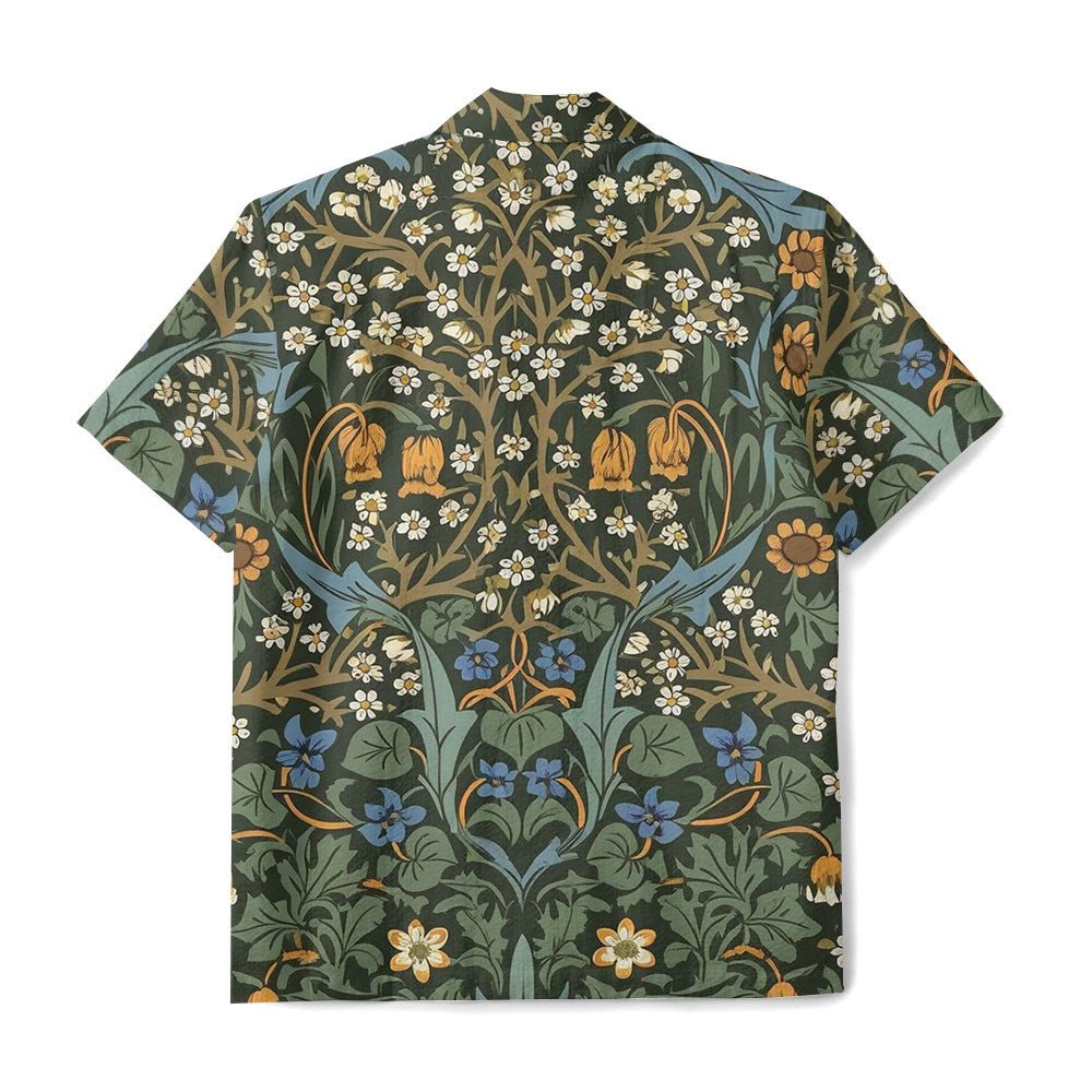 Maturelion Blackthorn Green Print Hawaiian Shirt