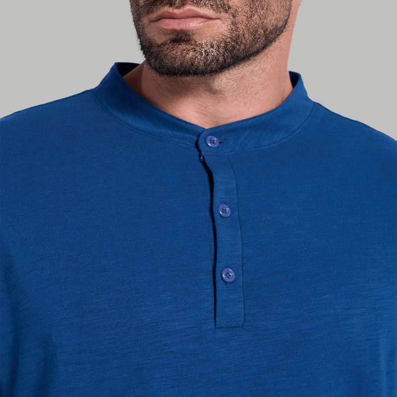 Maturelion Classical Cotton Essential Henley Shirt