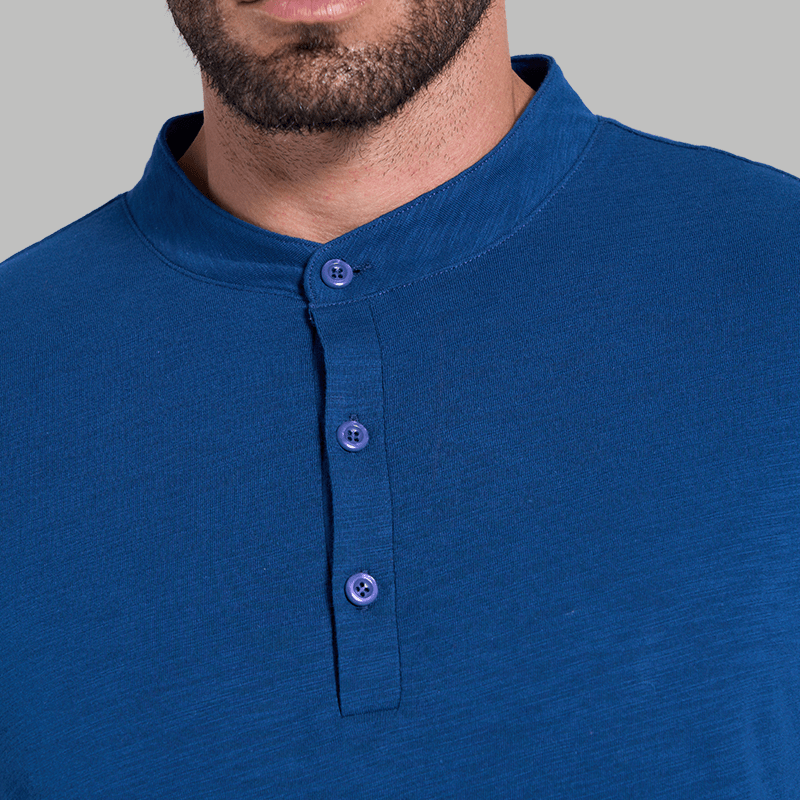 Maturelion Classical Cotton Essential Henley Shirt