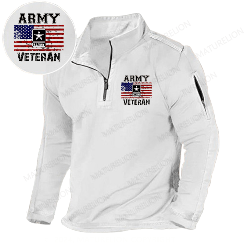 Maturelion Men's Henley Shirt Army U.S.Army Veteran Henley Shirt Henley Shirt