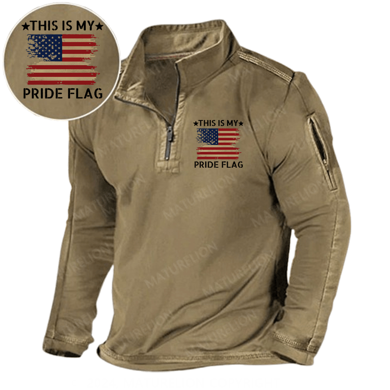 Maturelion Men's Henley Shirt Maturelion Men's Henley Shirt This Is My Pride Flag USA Flag Henley Shirt