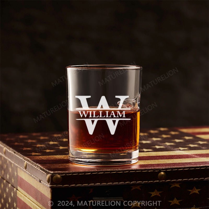 Maturelion Personalized Golf Ball in Whiskey Lowball Glass