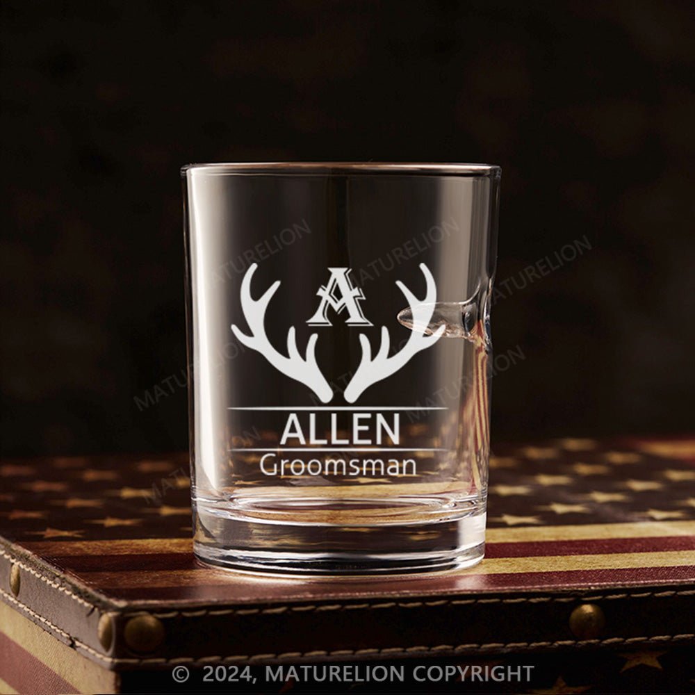 Maturelion Personalized Golf Ball in Whiskey Lowball Glass