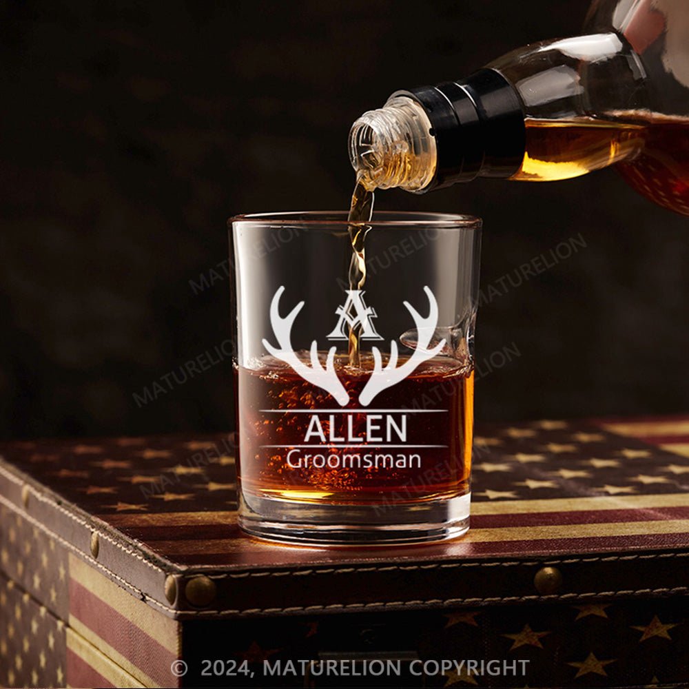 Maturelion Personalized Golf Ball in Whiskey Lowball Glass