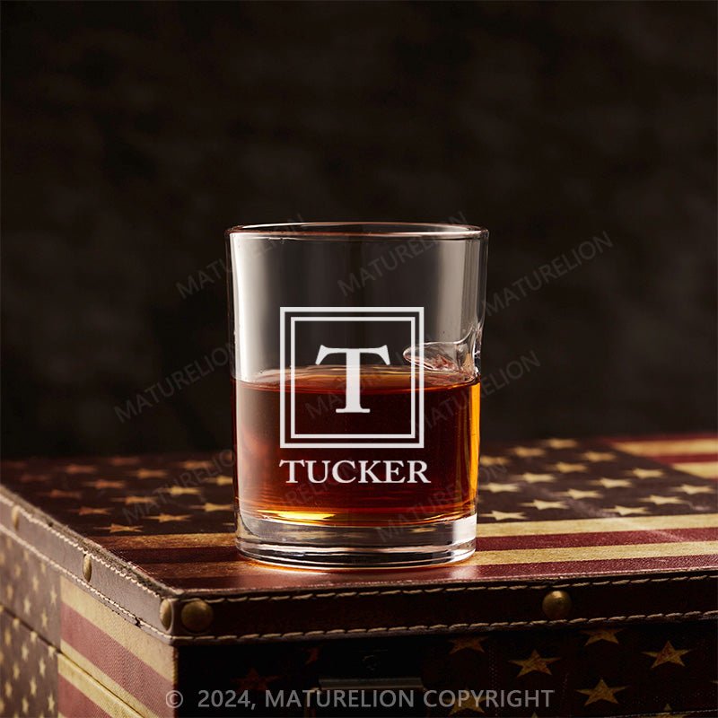 Maturelion Personalized Golf Ball in Whiskey Lowball Glass