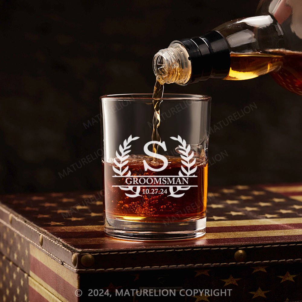 Maturelion Personalized Golf Ball in Whiskey Lowball Glass