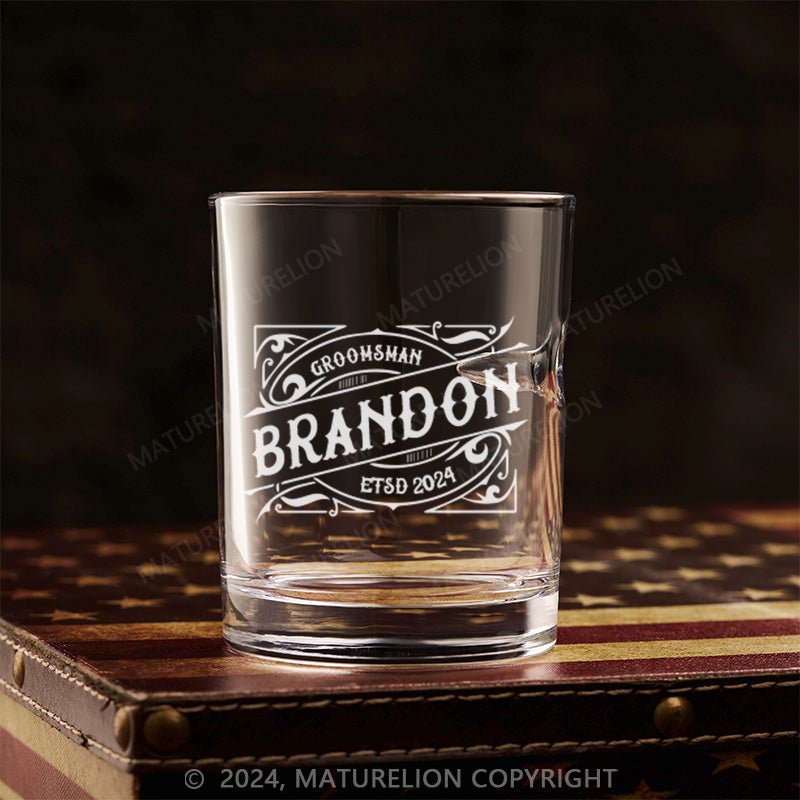 Maturelion Personalized Golf Ball in Whiskey Lowball Glass