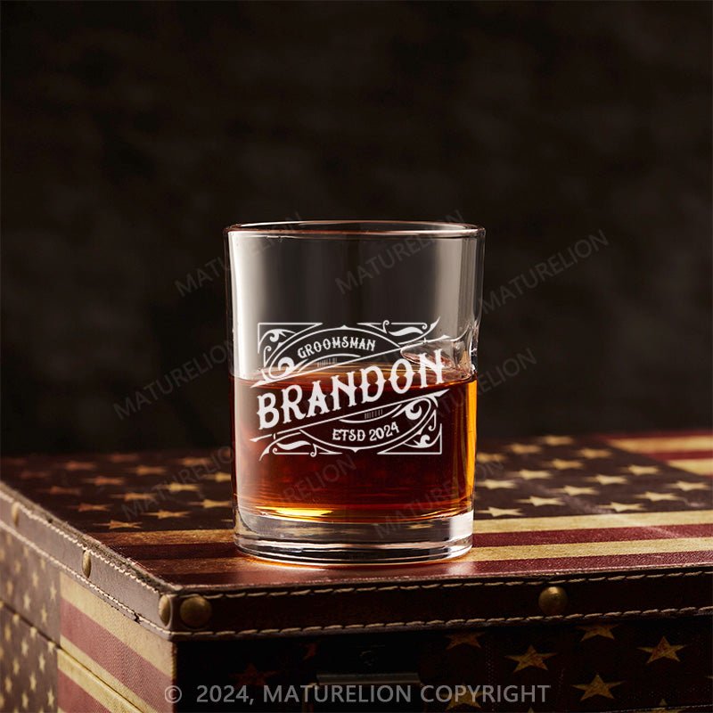 Maturelion Personalized Golf Ball in Whiskey Lowball Glass