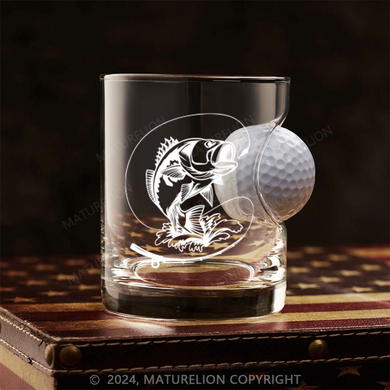 Maturelion Gone Fishing Whiskey Glass