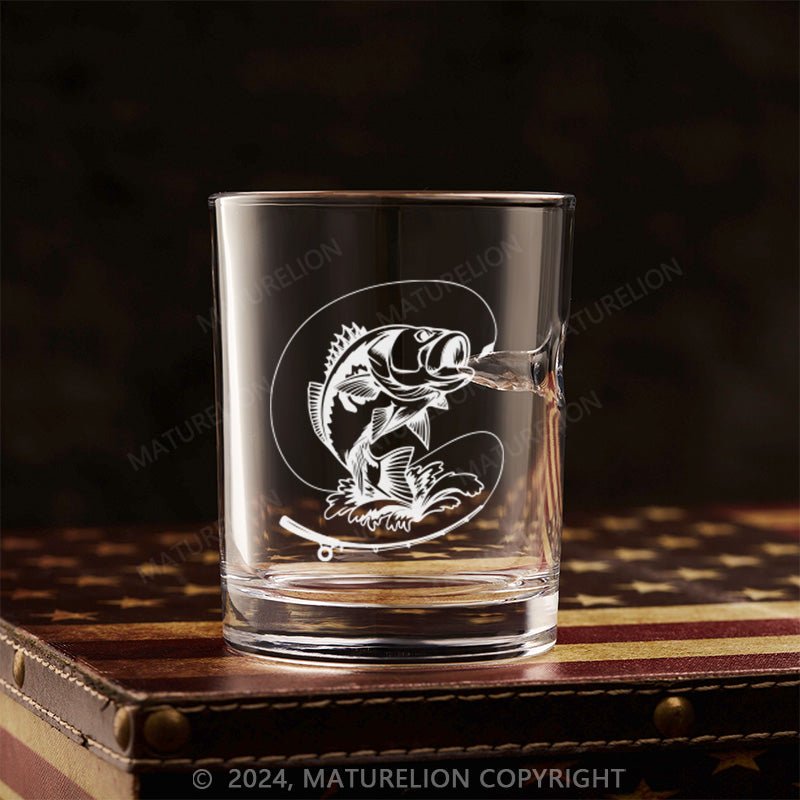 Maturelion Gone Fishing Whiskey Glass