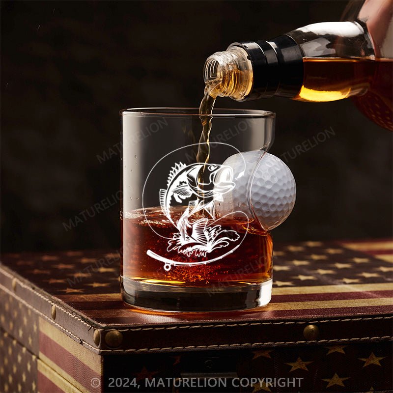 Maturelion Gone Fishing Whiskey Glass