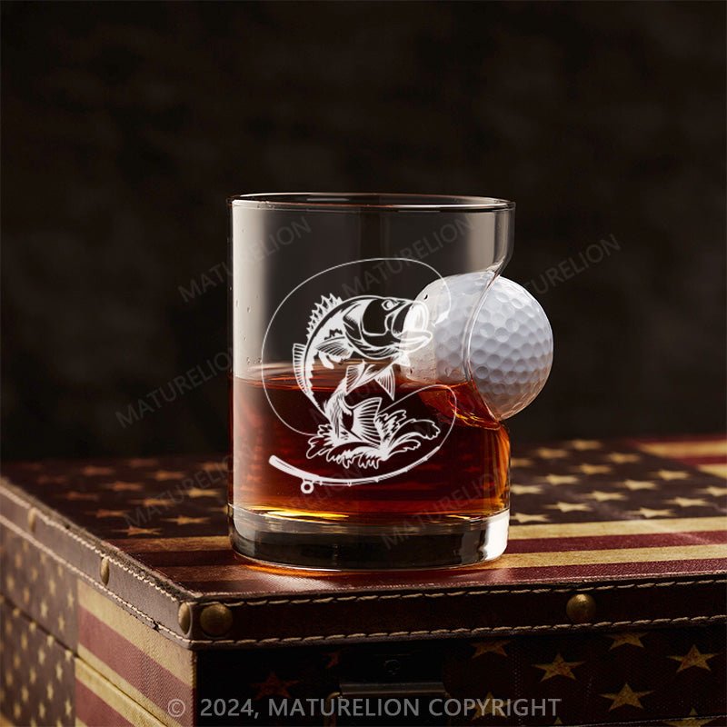 Maturelion Gone Fishing Whiskey Glass