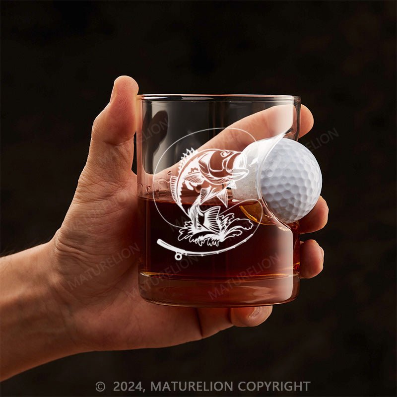 Maturelion Gone Fishing Whiskey Glass