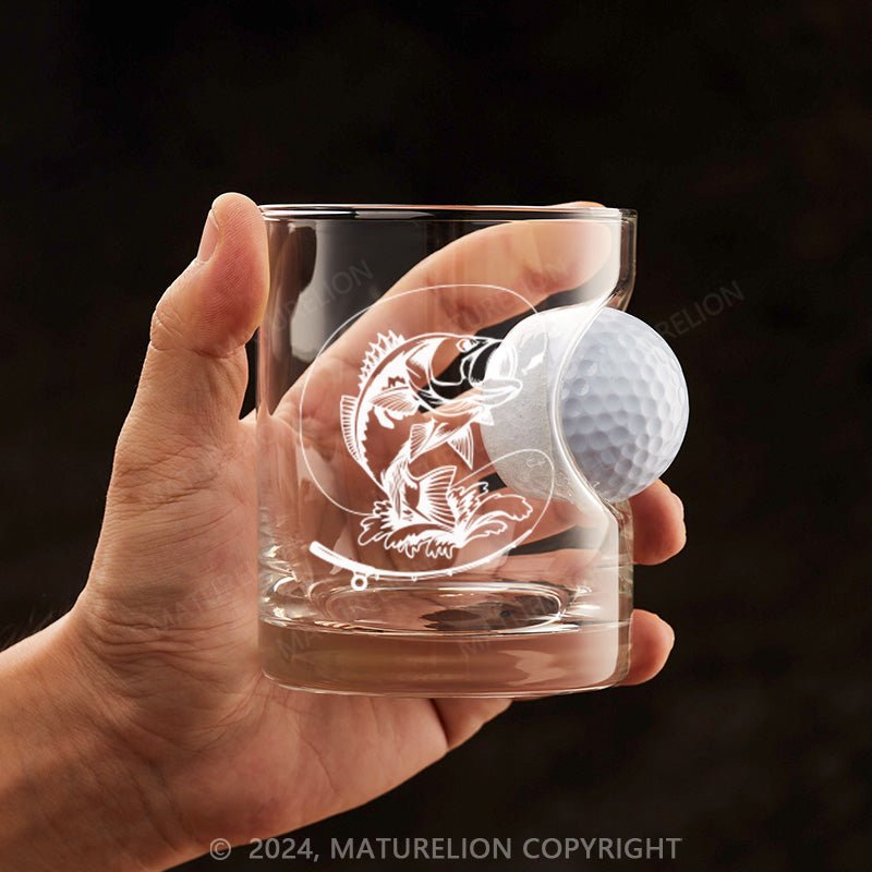 Maturelion Gone Fishing Whiskey Glass