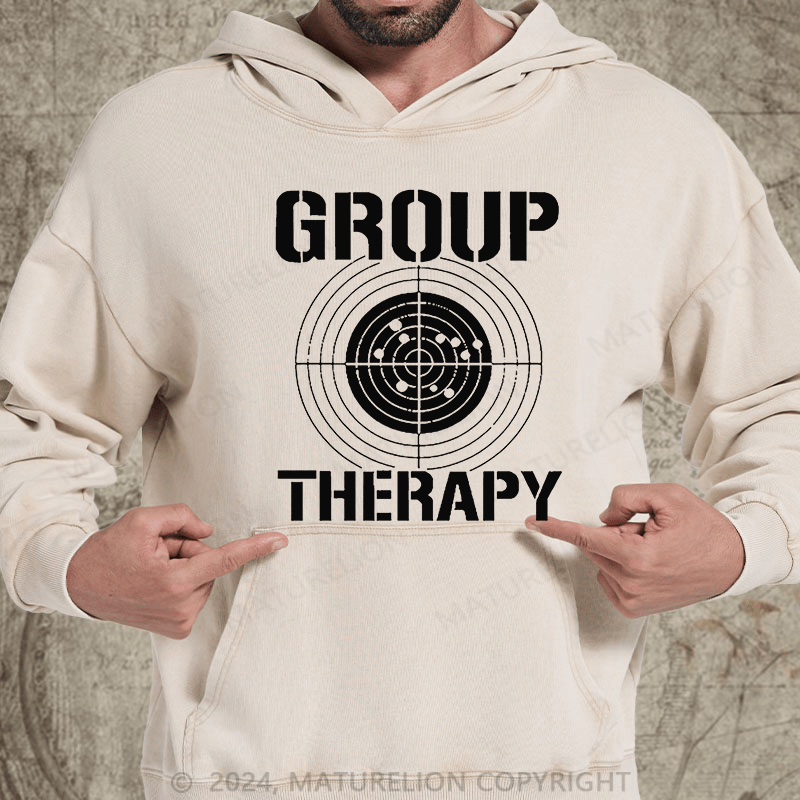 Maturelion Group Therapy DTG Printing Washed Hoodie