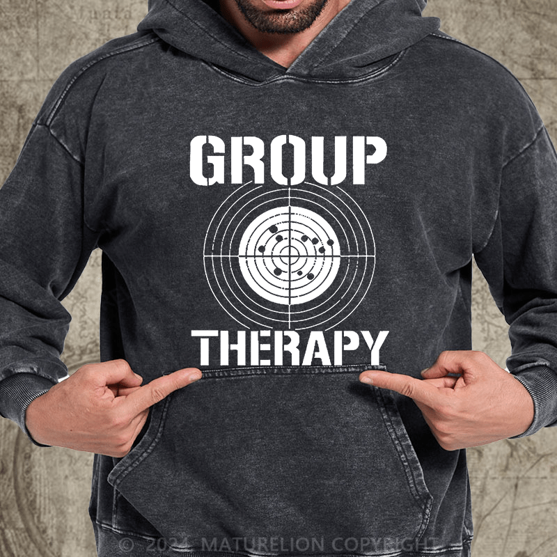 Maturelion Group Therapy DTG Printing Washed Hoodie