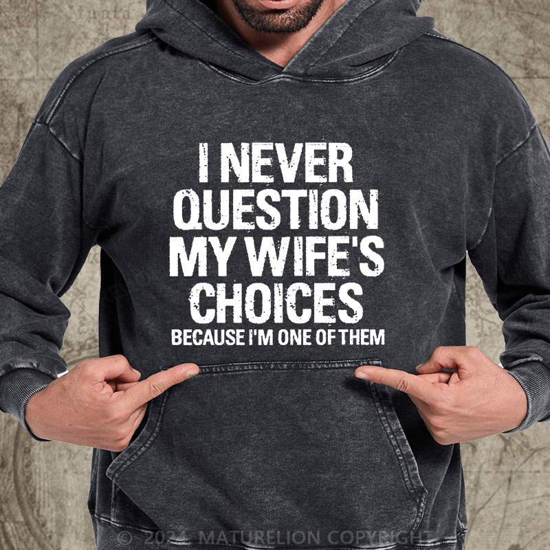 Maturelion I'm Here Because You Broke Something Funny Handyman DTG Printing Washed Hoodie