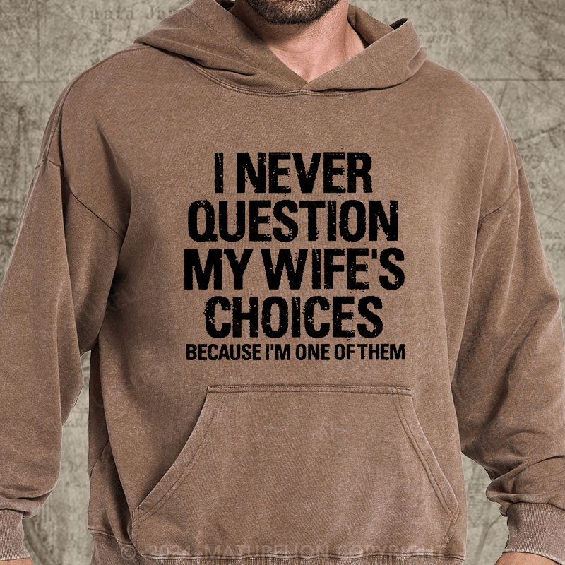 Maturelion I'm Here Because You Broke Something Funny Handyman DTG Printing Washed Hoodie