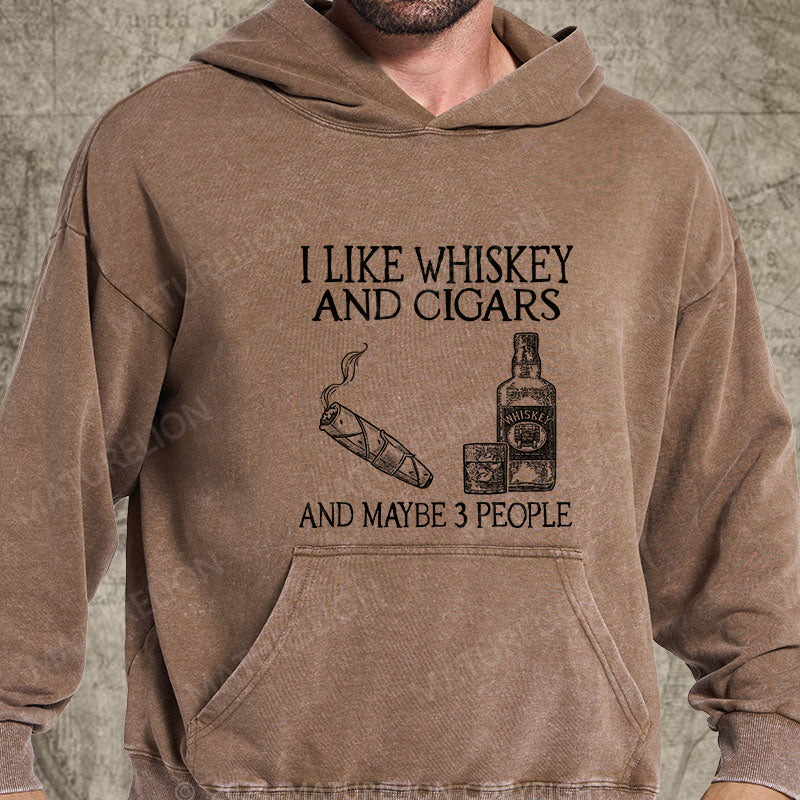 Maturelion I Like Whiskey And Cigars And Maybe 3 People Washed Hoodie