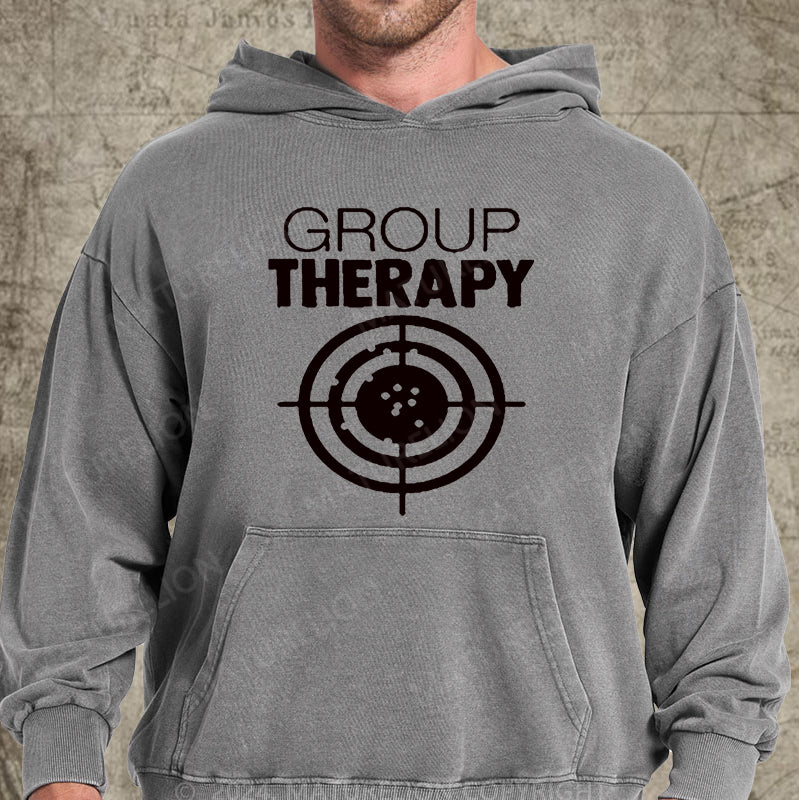 Maturelion Group Therapy Target Practice Shooting DTG Printing Washed Hoodie