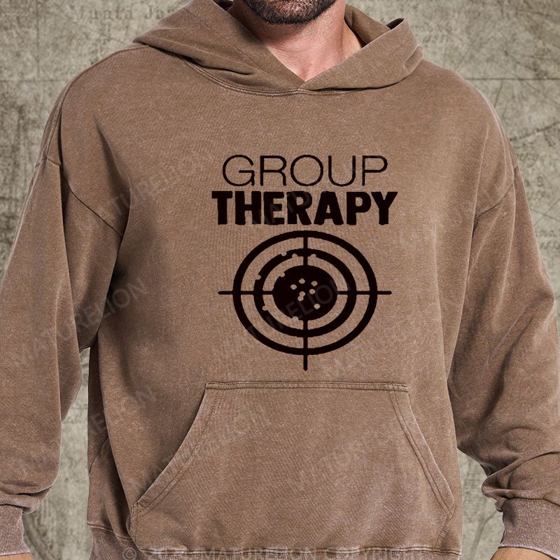 Maturelion Group Therapy Target Practice Shooting DTG Printing Washed Hoodie