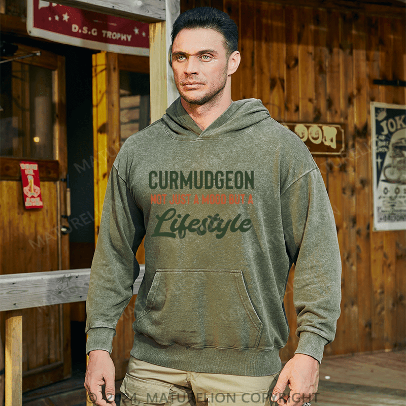 Maturelion Men's Hoodie Curmudgeon Not Just A Mood But A Lifestyle Hoodie