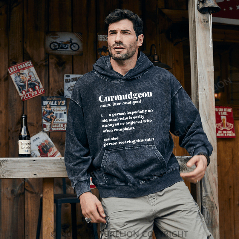 Maturelion Men's Hoodie Curmudgeon For The Grumpy, Grouchy, Dad or Father Hoodie