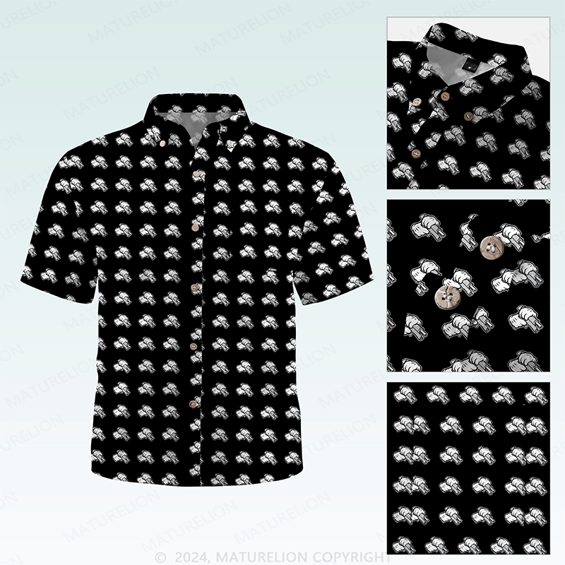 Maturelion Men's Hawaiian Shirt Subtly Humorous Hawaiian Shirt