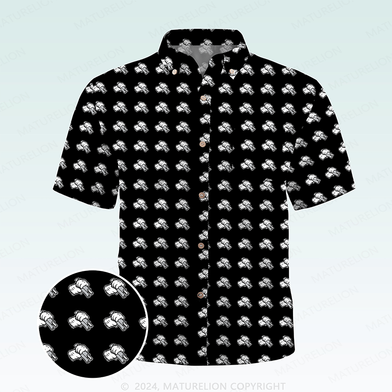 Maturelion Men's Hawaiian Shirt Subtly Humorous Hawaiian Shirt