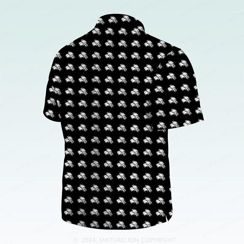 Maturelion Men's Hawaiian Shirt Subtly Humorous Hawaiian Shirt