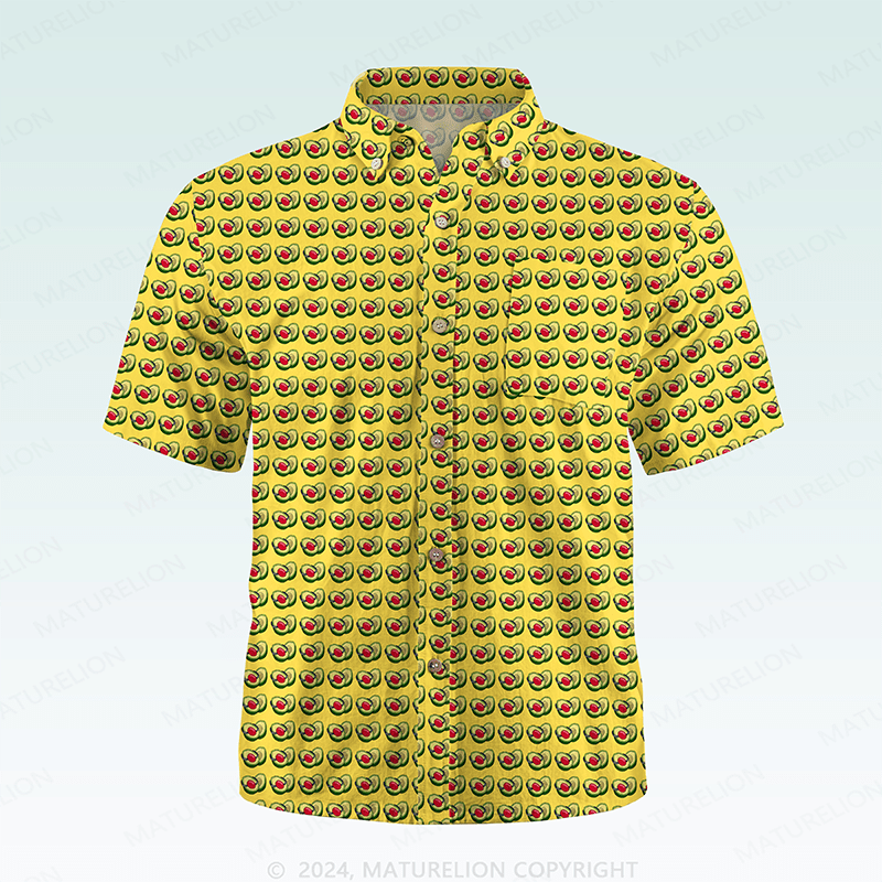 Maturelion Men's Hawaiian Shirt Whimsically Silly Hawaiian Shirt