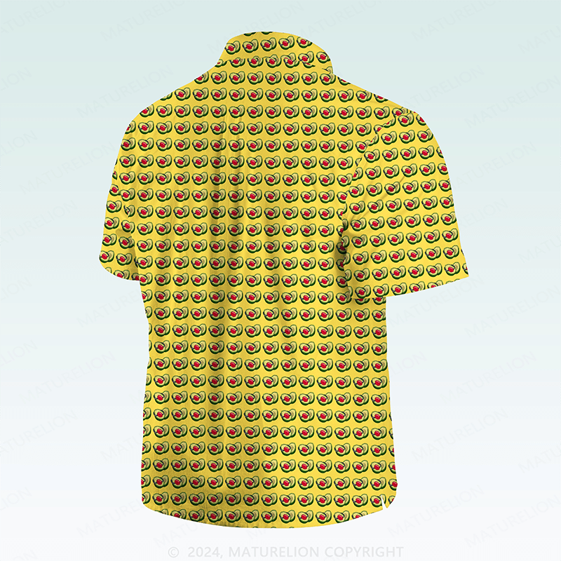 Maturelion Men's Hawaiian Shirt Whimsically Silly Hawaiian Shirt